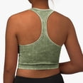 thumbnail image 4 of Kogui Sports Bras for Women Racerback Women Built-in Bra Tank Tops Sleeveless Casual Shirts Racerback Ribbed Fitted Tank Tops (Green,L), 4 of 5