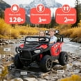 thumbnail image 2 of Historyli Electric UTV Car-24V 2 Seater with Remote Control-4-Wheeler Suspension,Soft Start,3 Speeds,Led Lights,Bluetooth,Ride on Truck for 2-8 Years, 2 of 7