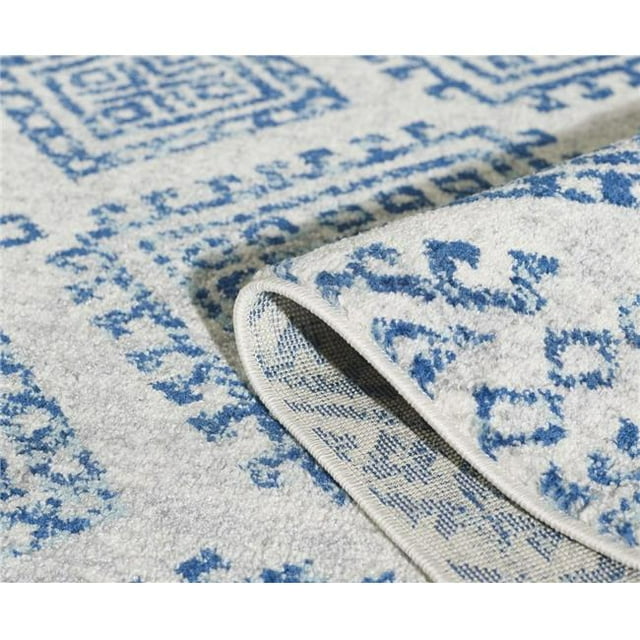 Tapis en Polypropylène Ivoire/bleu 63 Pouces X 87 Pouces