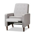 thumbnail image 2 of Baxton Studio Mathias Mid-century Modern Light Grey Fabric Upholstered Lounge Chair, 2 of 7