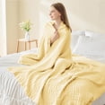 thumbnail image 4 of Cotton Muslin Throw Blanket, Summer Gauze Throws for Bed Couch，Soft Lightweight Breathable Linen Blankets Bedspread for Adults All Season, 59"X78.7", 4 of 9