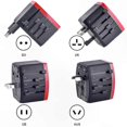 thumbnail image 3 of Global Travel Adapter with 4-in-1 USB Ports, Compact and Durable Design for International Use, Black, 3 of 5