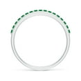 thumbnail image 2 of ANGARA Natural Prong Set Half Eternity Round Emerald Wedding Ring in 14K White Gold for Women (Size-1.5mm) | May Birthstone, Birthday, Anniversary, Jewelry Gift for Women | Natural Emerald Ring, 2 of 10