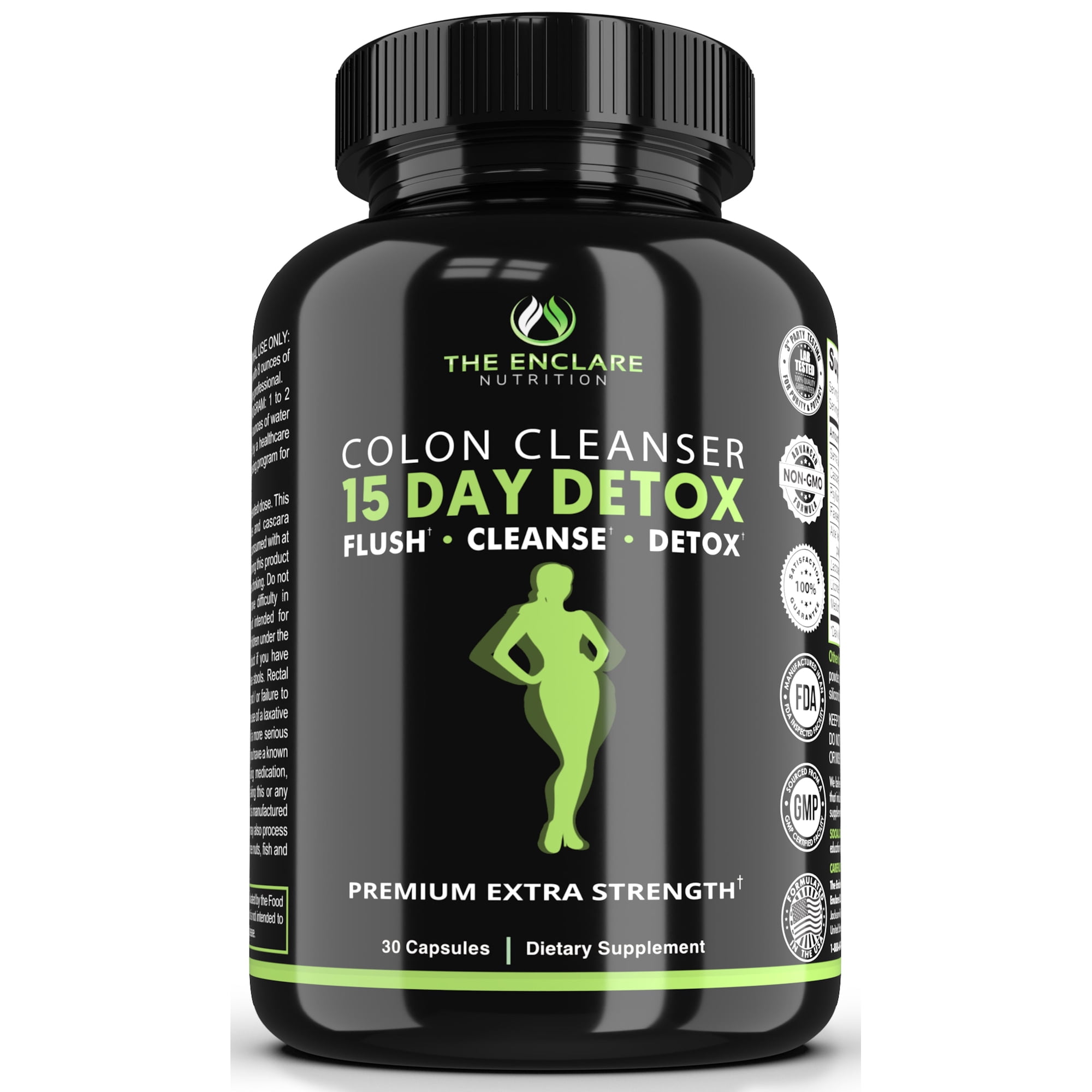 The Enclare Nutrition 15-Day Colon Cleanse Detox for Weight Loss, Metabolism Booster, 30ct with Box