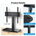 thumbnail image 6 of MountFTV Swivel Table Top TV Stand for 24-60 inch TVs, Holds up to 88lbs, Max 400x400mm, 50 degrees Swivels Adjustable Tabletop TV Stand with Tempered Glass Base, 6 of 8