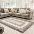 thumbnail image 2 of Super Area Rugs Country Braided Farmhouse Cotton Reversible Area Rug Black & Gray - Rectangle 4' X 6', 2 of 5