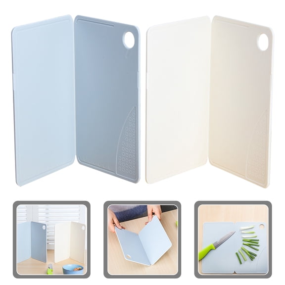 WASHWEPE 2Pcs Foldable Cutting Board for Kitchen 20x0.3937x12.5x0.3937in