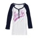 thumbnail image 1 of Aeropostale Nyc Raglan Henley - Camiseta para mujer, color blanco, extragrande Aeropostale henley, 1 of 1