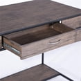 thumbnail image 3 of FurnitureR Blackburn Rectangle Engineered Wood Writing Desk in Rich Brown, 3 of 8