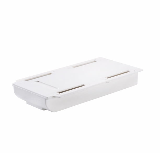 Sywqhk Cajón de mesa Caja de almacenamiento ABS Debajo del escritorio Bandeja organizadora de papelería (Blanco S) Sywqhk Para estrenar