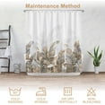thumbnail image 3 of Brown Leaves Shower Curtain, Modern Plants Floral Leaves Bathroom Curtain, Minimalist Natural Botanical Shower Curtain Set with 12 Hooks for Bathroom, 72Wx84L, 3 of 5