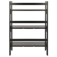 thumbnail image 6 of Winsome Torino 3 Shelf Solid Wood Folding Basket Bookcase in Black, 6 of 14