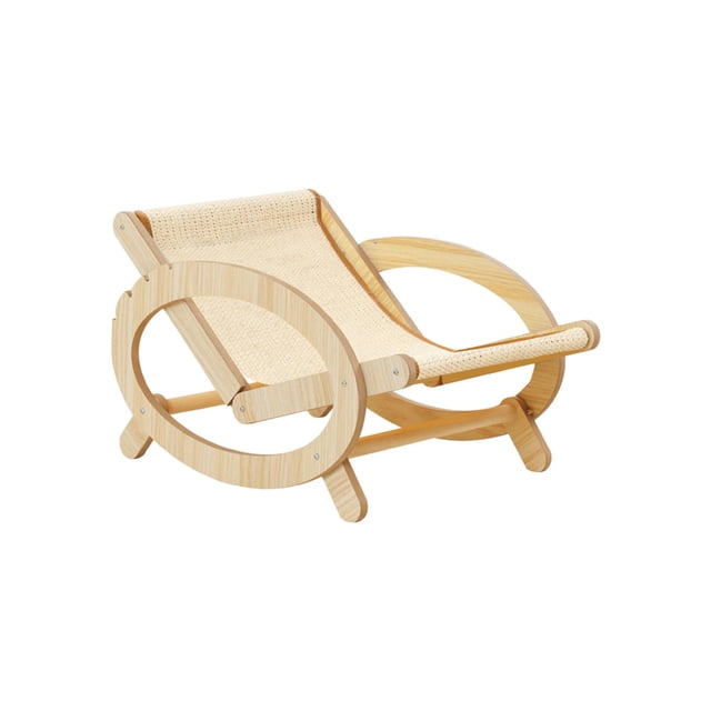 MERIGLARE Cat Hammock Bed Adjustable Cat Lounge Chair for Indoor Cat Rabbit Small Dogs Sisal Cushion