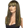 thumbnail image 2 of Womens Egyptian Black Wig With Gold Tinsel Accent Costume Accessory, 2 of 2