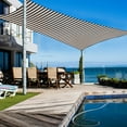 thumbnail image 2 of Yescom 20x16Ft 97% UV Block Rectangle Sun Shade Sail Outdoor Patio Pool Garden Yard Lawn Carport Net Coffee+White, 2 of 12