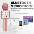 thumbnail image 2 of Micrófono de Karaoke Meskcv Inalámbrico Bluetooth Oro Rosa, 2 of 5