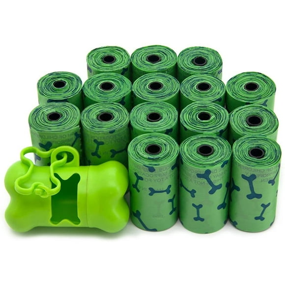 Best Pet Supplies BPS-Extra Thick Waste Poop Bags with Dispenser-Scented, Green Bone, 240-Bag