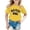 Yellow, variant on YWOAGH Kid Girls Cute Graphic Print Round Neck Short Sleeve T Shirt Summer Casual Tee for Children Blue 5-6 Years