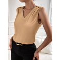 thumbnail image 6 of Women Silk Satin Tank Tops V Neck Casual Sleeveless Camisole Blouses Summer Basic Tank Shirt Color S, 6 of 8