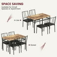 thumbnail image 5 of Aoile 5 Piece Kitchen Table Set w/4 Upholstered Chairs for Small Space, Apartment, Dining Room, Rustic Brown, 5 of 9