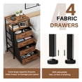 thumbnail image 6 of CONCETTA 4 Fabric Drawers Nightstand with Charging Station, USB/Type-C Ports, Adjustable Feet, Bedroom, Rust Brown, 6 of 8