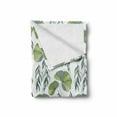 thumbnail image 2 of Leaves Soft Flannel Fleece Throw Blanket, Motifs of Foliage Water Lilies Composition in Green Shades, Cozy Plush for Indoor and Outdoor Use, 50" x 60", Green Pale Green, by Ambesonne, 2 of 6
