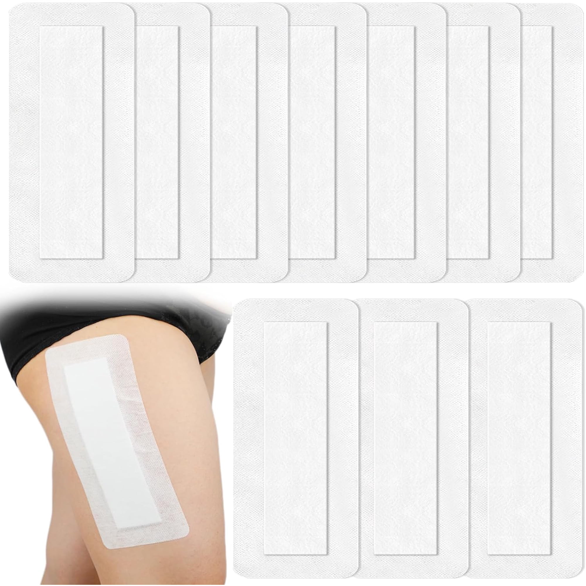 10 Pack Breathable 4x12 Inch Post-Surgery Island Dressings for Knee Replacement, Adhesive Bordered Gauze Bandage with Absorbent Pad for Hip Spine Large Wound Incision Recovery