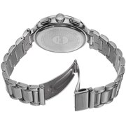 Men's Swiss Quartz Chronograph Silver-Tone Bracelet Watch