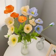 4Pcs Artificial Flowers,Daisy Flower Silky Artificial Daisies Bouquet for Home Office Wedding Decoration,Table Centerpieces Arrangement