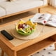 thumbnail image 5 of Cuenco de Frutas Sandía de Cerámica con Juego de Tenedores, Bandeja Decorativa para Aperitivos de Gran Capacidad, Rojo/Amarillo, 17.5x9.5cm, Adorno para Mesa de Té de Sala de Estar, 5 of 7