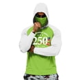 thumbnail image 2 of Men's US 250th Anniversary Hoodie with Built-in Face Mask and Raglan Sleeves Featuring Patriotic Graphic for Independence Day Celebration Fishing Hiking or Outdoor Work Green L, 2 of 6