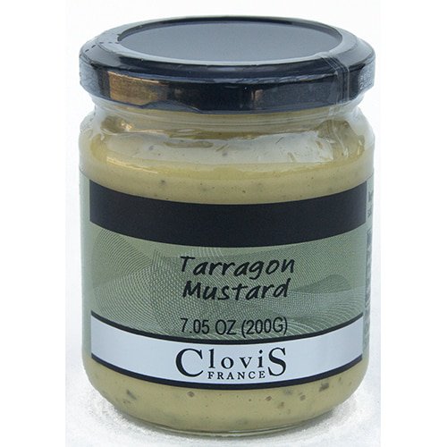 Clovis France Tarragon Mustard 7 oz (200 g) French Gourmet Mustard and Tarragon