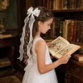 thumbnail image 3 of Fokuz Épingle à Cheveux Fluide avec Nœud pour Mariée, Coiffe de Robe de Mariage, 3 of 5