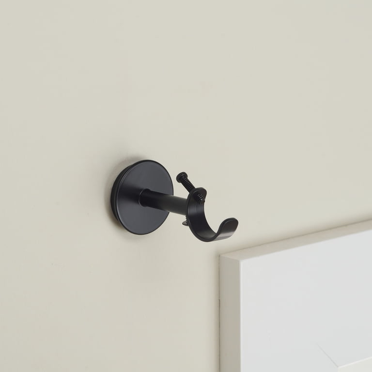 Better Homes & Gardens 1" Matte Black Curtain Rod Brackets, Set of 2 photo 2