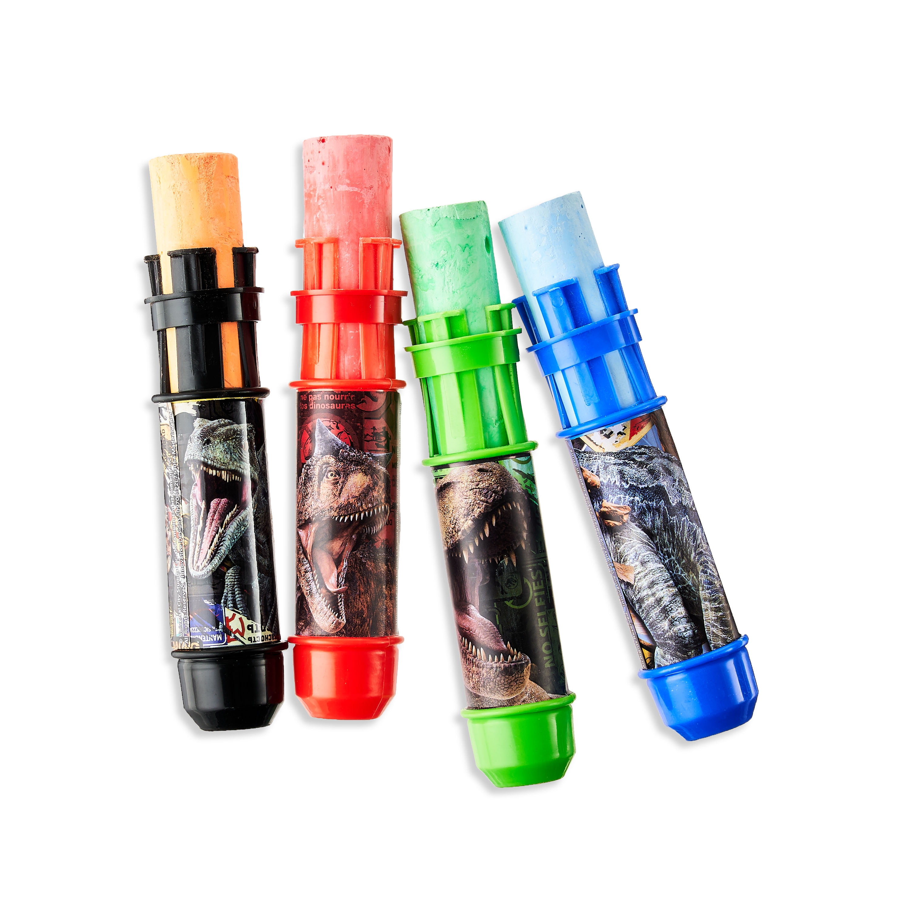 Jurassic World Dominion Jumbo Chalk Set, Includes 4 Chalk Holders