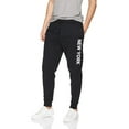 thumbnail image 2 of Daxton Adult Unisex Basic Black Jogger Sweatpants USA Cities States White Letters - New York, 3XL, 2 of 5