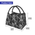thumbnail image 2 of Fuzoiu Black Cats In A Garden Print Portable Insulation Lunch Bag,Large Lunch Box,Container Reusable Leakproof Tote for Work, Travel, and Outdoor Activities, 2 of 6