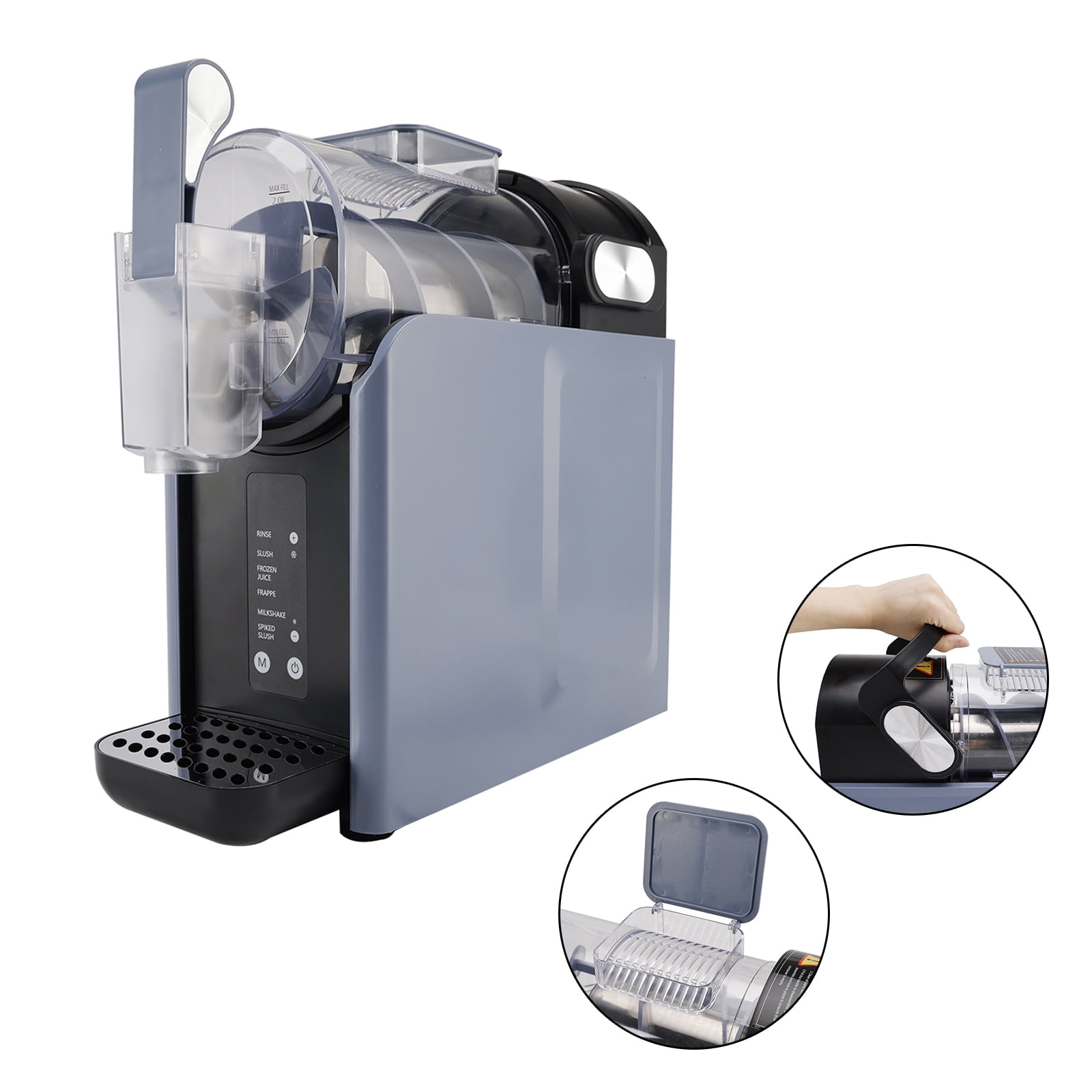 2L 68oz Slushy Machine No Ice Needed Frozen Drink Maker Auto Cleaning 5 Preset Programs Rapid Freezing, Frozen Margaritas, Milkshake, and More