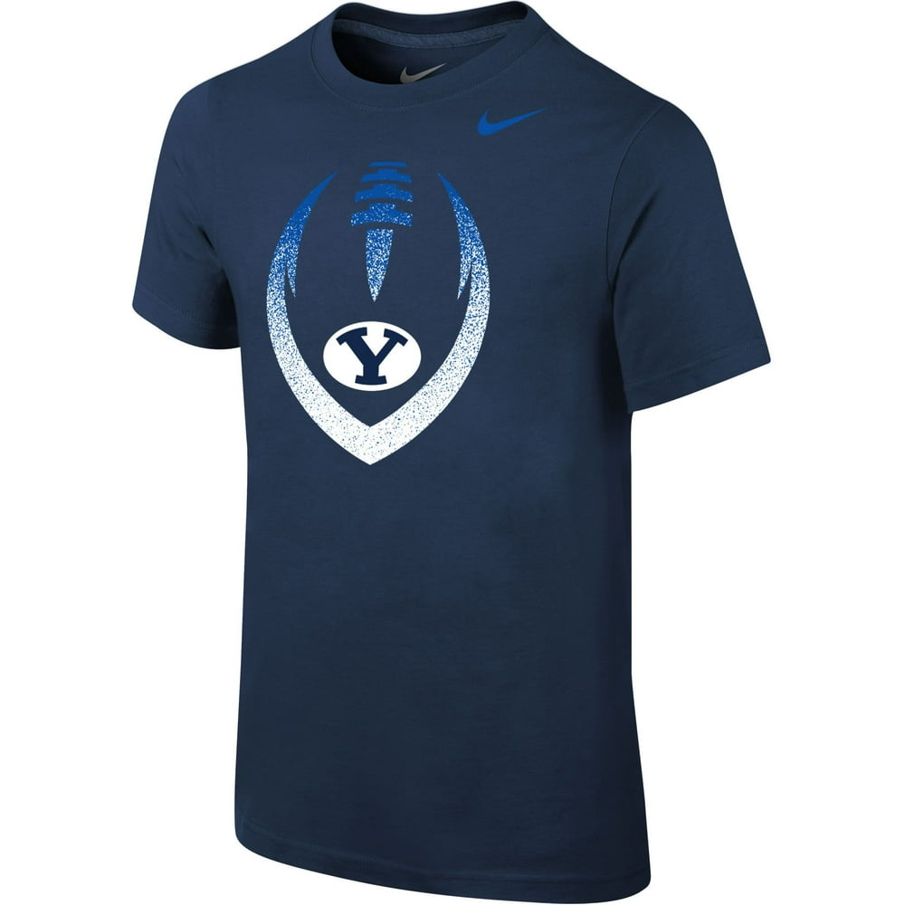 Nike Youth BYU Cougars Blue Cotton Football Icon T-Shirt - Walmart.com ...