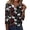 JQ24_Black, variant on Lumtrix Christmas Shirts for Women Graphic Print Tee Fall Loose Fit 3/4 Sleeve V Neck Blouses Wine L