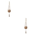 thumbnail image 2 of Bewildely Colgador de plantas de ganchillo de yute hecho a mano de fibra Amplia aplicación Durable No es fácil de romper Cesta degradable 120g cesta 120g 101.6 cm 2Conjunto, 2 of 6