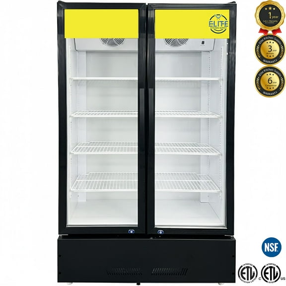 39 in. Commercial Glass Door Merchandiser Refrigerator 21 Cu. Ft. Beverage Display Cooler, NSF & ETL Certified