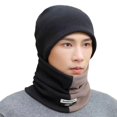 thumbnail image 1 of Beanie Hat Scarf 2Pcs/Set Coldproof Windproof Classic Fashion Color Matching Neck Warmer Beanie Hat Set, 1 of 5