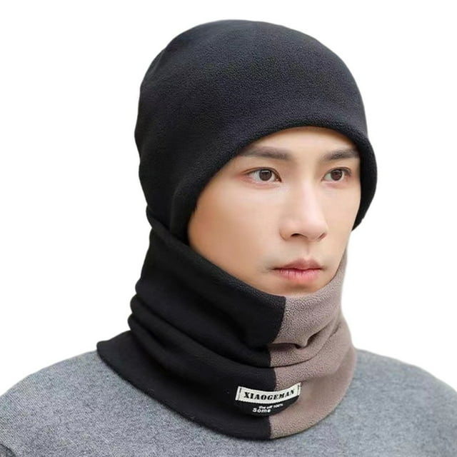 Bonnet Chapeau Écharpe 2pcs / Set Coupe-Vent Classique de la Mode Couleur Assortie Cou Chauffe Bonnet Ensemble