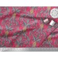 thumbnail image 2 of Soimoi Pink Viscose Chiffon Fabric Vector Design Damask Printed Craft Fabric by the Yard 42 Inch Wide, 2 of 3
