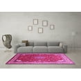 thumbnail image 3 of Ahgly Company Indoor Square Medallion Pink Traditional Area Rugs, 3' Square, 3 of 4