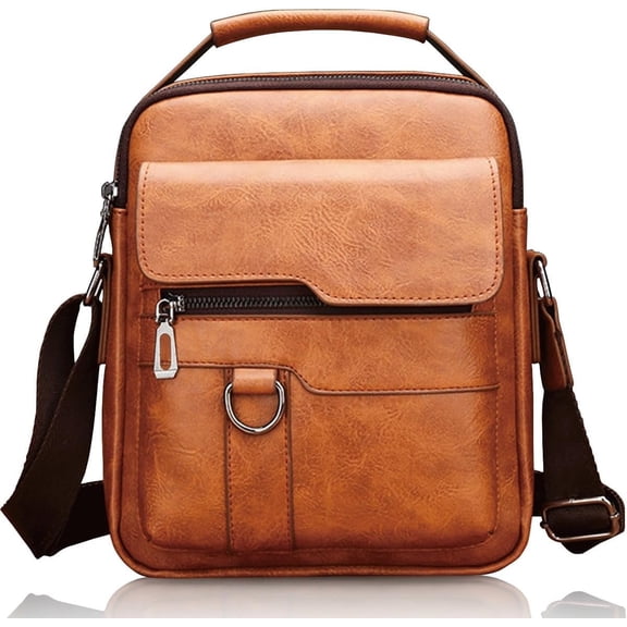 Messenger Bag for Men Crossbody Bags Leather Sling Bag Purse Bag with Multiple Pockets Business Outdoor