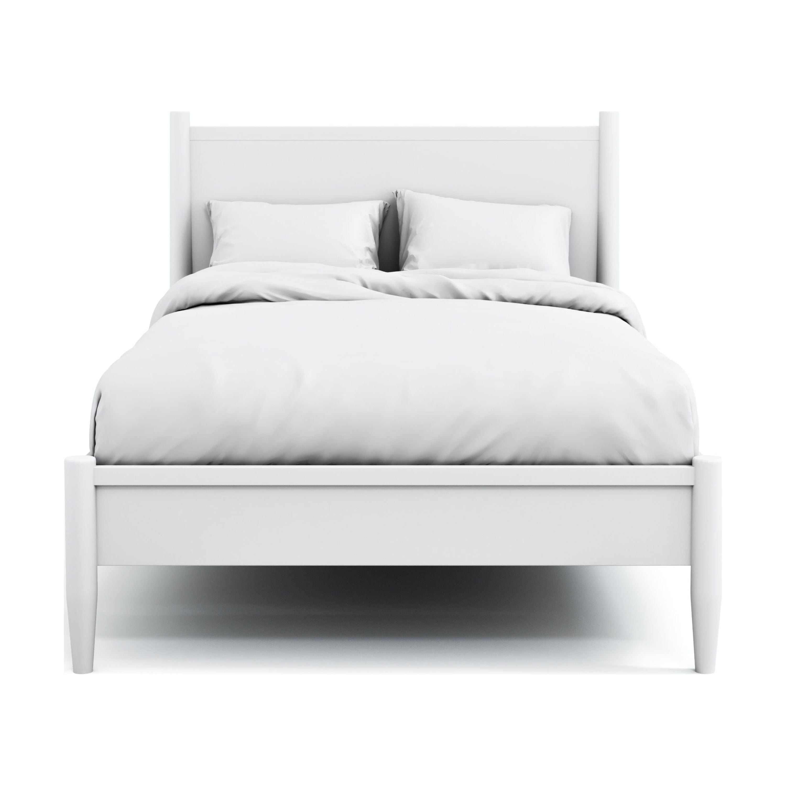 Furniture of America Solid Wood Twin Platform Bed with 8-Inch Memory Foam Mattress, White