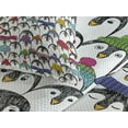 thumbnail image 3 of Ambesonne Penguin Quilted Coverlet 3 Pcs, Winter Cartoon Animal, King Size, Multicolor, 3 of 4