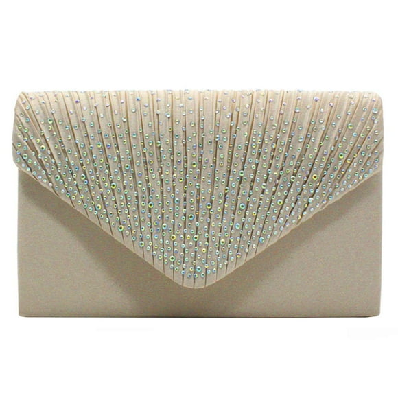 Bolso de mano Groupcow para mujer albaricoque de satén
